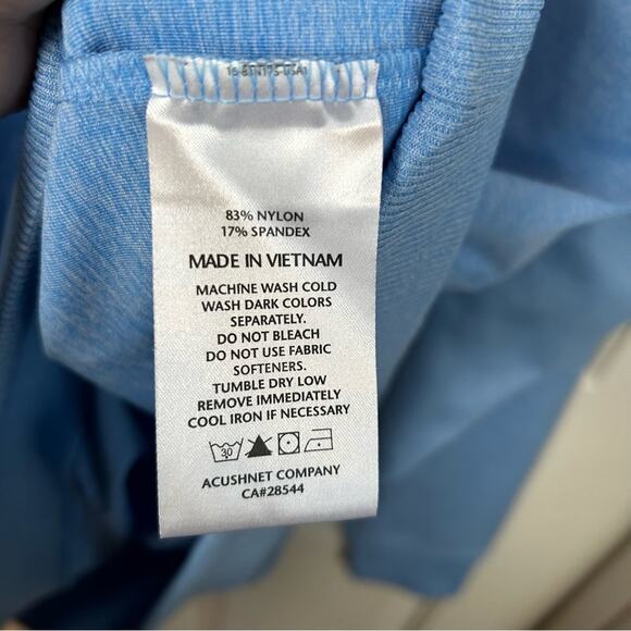 Footjoy Men’s Lightweight Quarter Zip Sweater in Light Blue - Picture 4 of 4